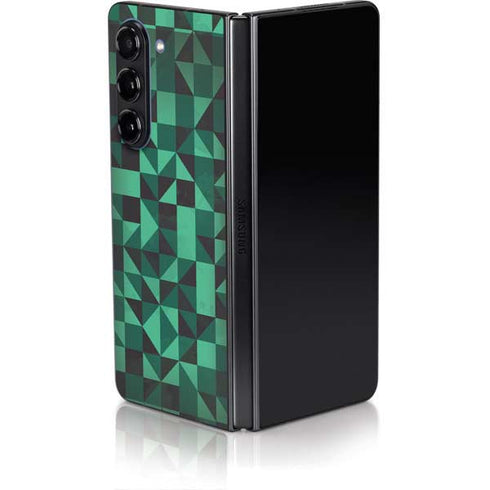 Black & Green Galaxy Z Fold5 5G Skin